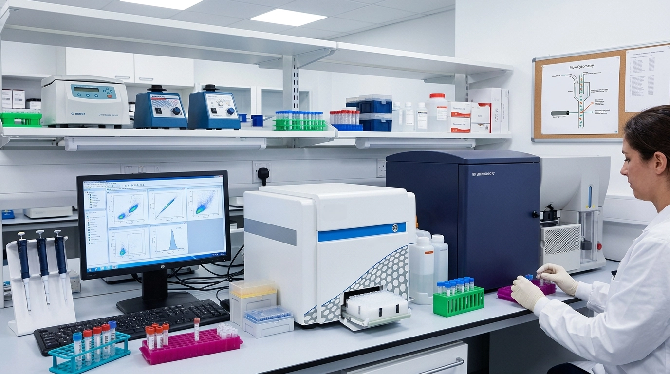 Cytométrie en flux : principes, fonctionnement, applications et analyse des cellules
